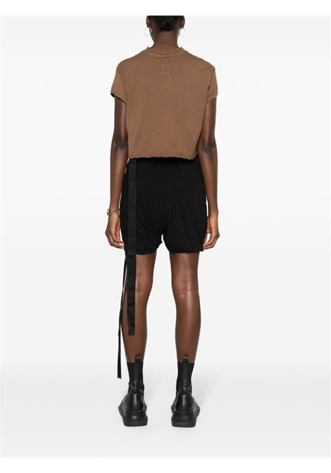 T-shirt Level T crop in marrone - donna RICK OWENS DRKSHDW | DS01D1207BH44